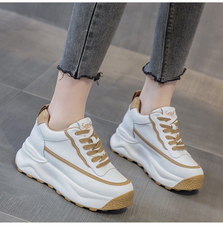 come4buy.com-Comfy Casual Shoes Women Platform  8cm Sneakers
