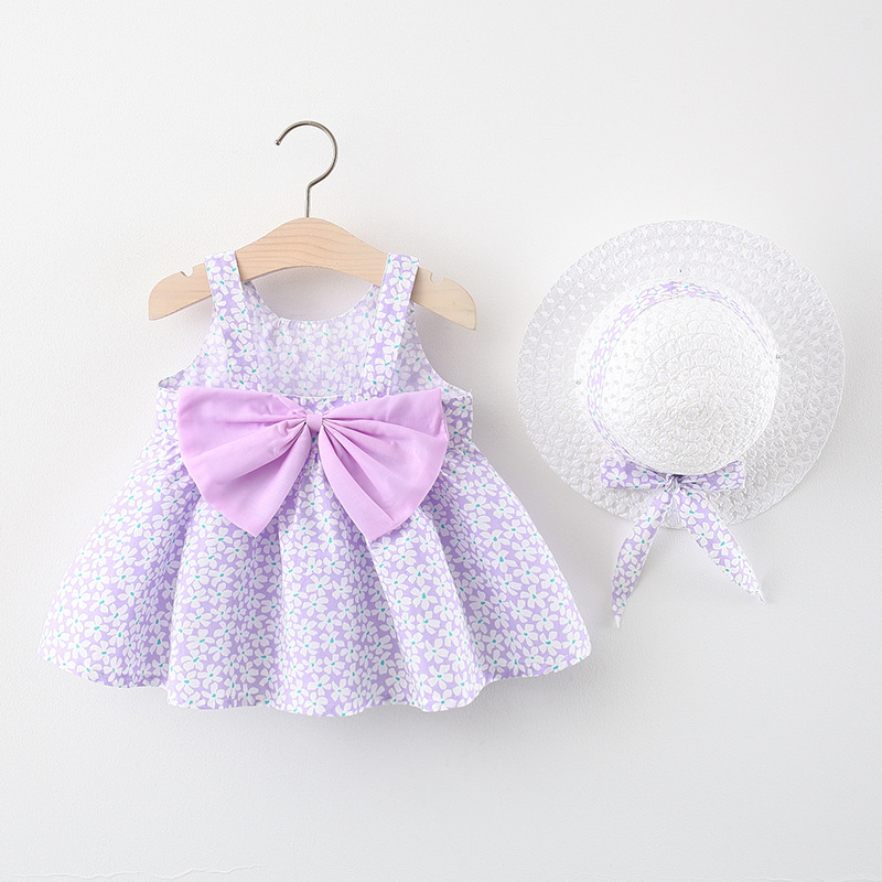come4buy.com-Summer Princess Dress Cute Bow Flowers Clothing Set