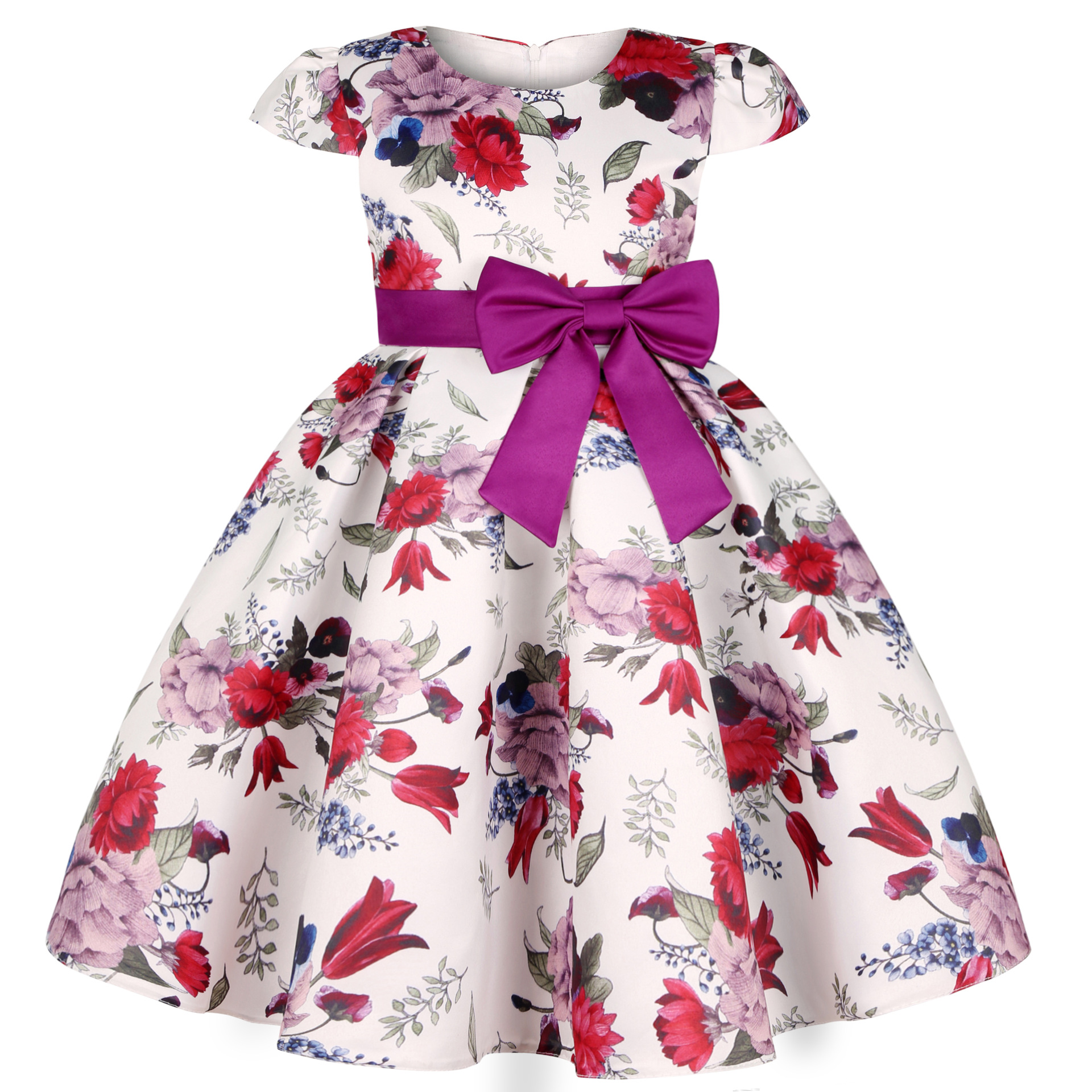 come4buy.com-Girls Kids Flower Elegant Casual Princess Party Dresses