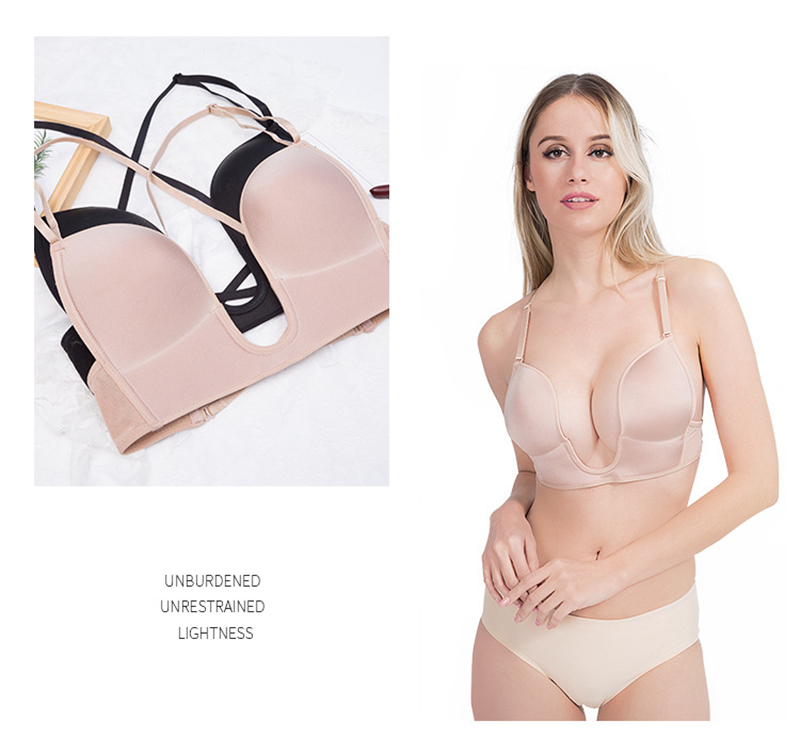 come4buy.com-Underwear for Wedding Dress Fox Gathered Push Up Bra Top