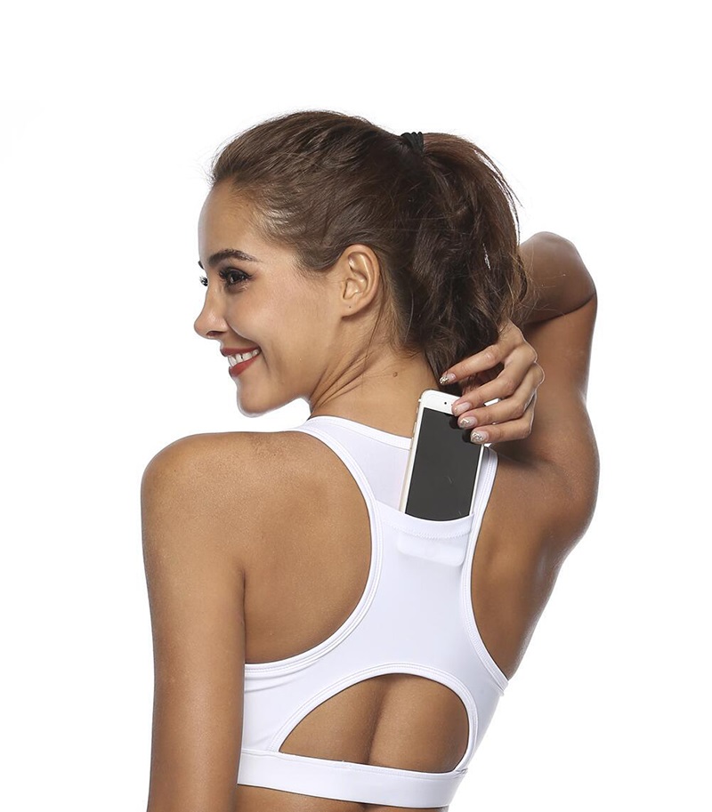 come4buy.com-Workout Clothes Women Pockets | Running Accessories Women | Yoga Crop Top Running Bra - Sports Bras -