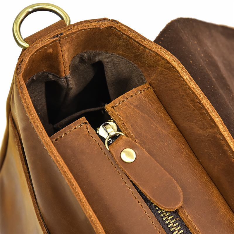 come4buy.com-Cow Leather Laptop Bag Business Briefcase Bag For Men