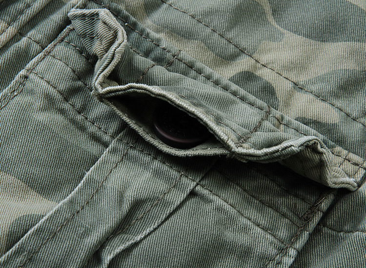 come4buy.com-Military Denim Jacket Men Retro Camo Multi-pockets