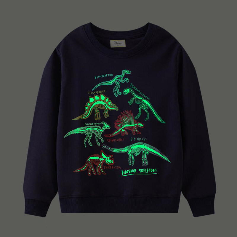 come4buy.com-Fashion Liberi Luminous Dinosaurs PISTRIS Currus T-shirt