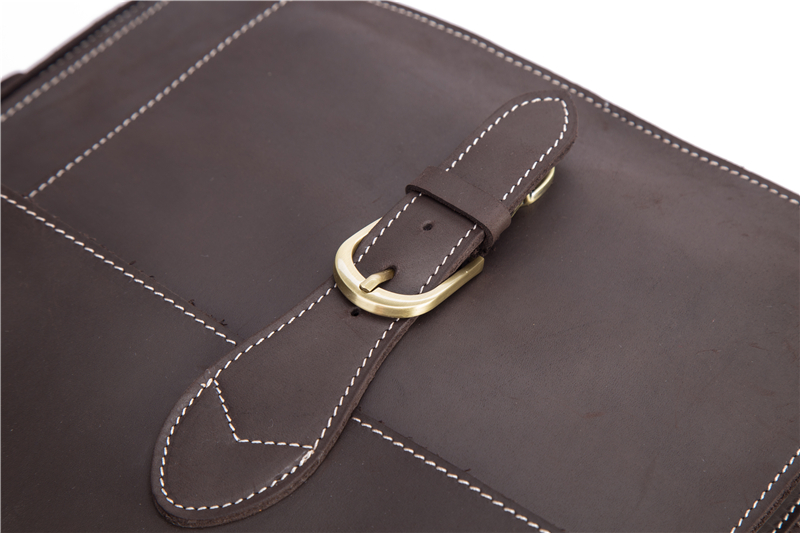 come4buy.com-Leather Rabidus equitum XV Inch Cowhide Briefcases Handbag