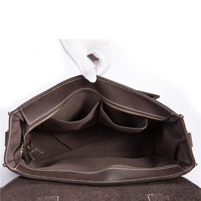 come4buy.com-Leather كريزي هورس 15 بوصة حقيبة جلد البقر حقائب اليد
