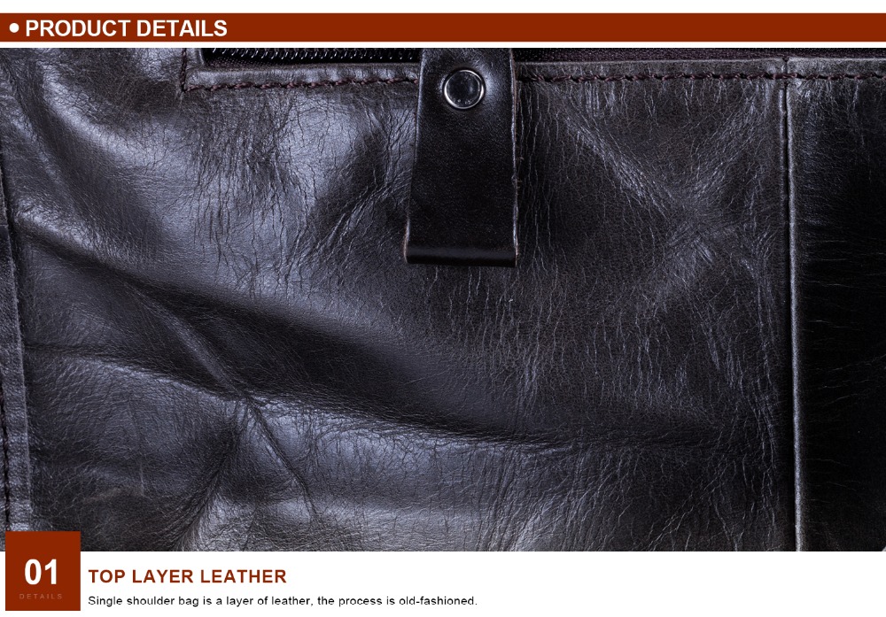 come4buy.com-Business Travel Handbags Otantik Leather Brown Laptop Bags