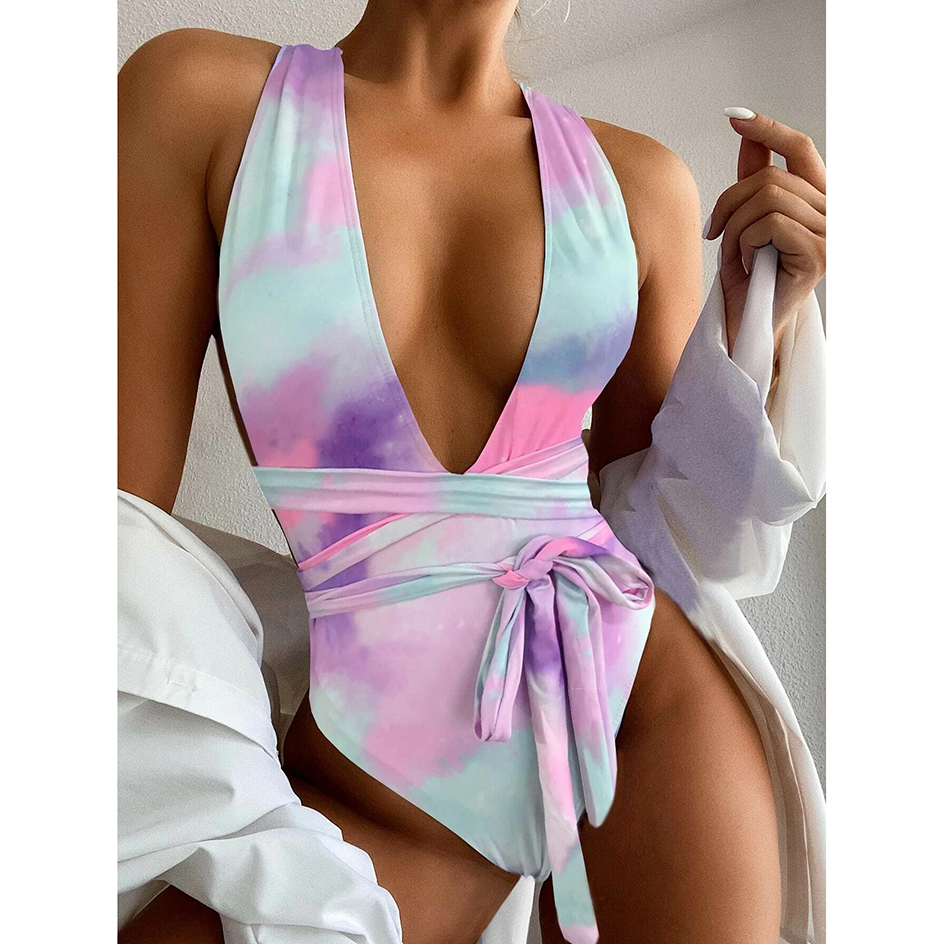 come4buy.com-Women Bandage Traxe de baño branco Traxe de praia Natación