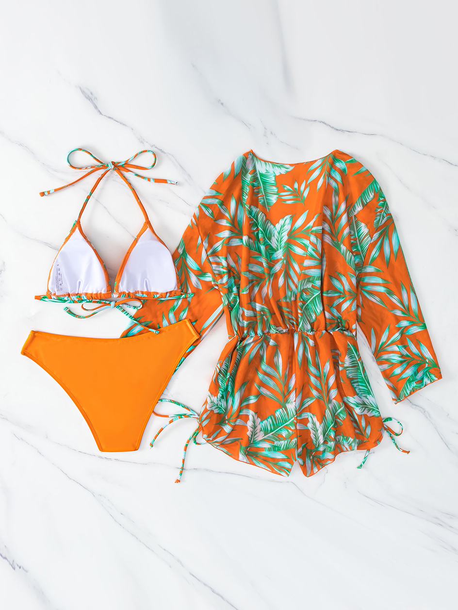 come4buy.com-Swimwear 3 Pieces Cover Up Up Beach Bikinis Set