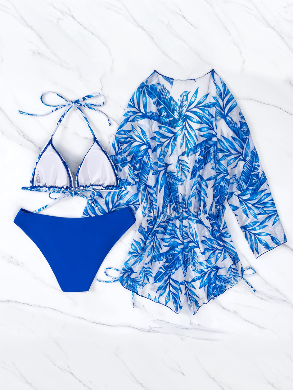 come4buy.com-Swimwear 3-częściowy zestaw kostiumów plażowych bikini