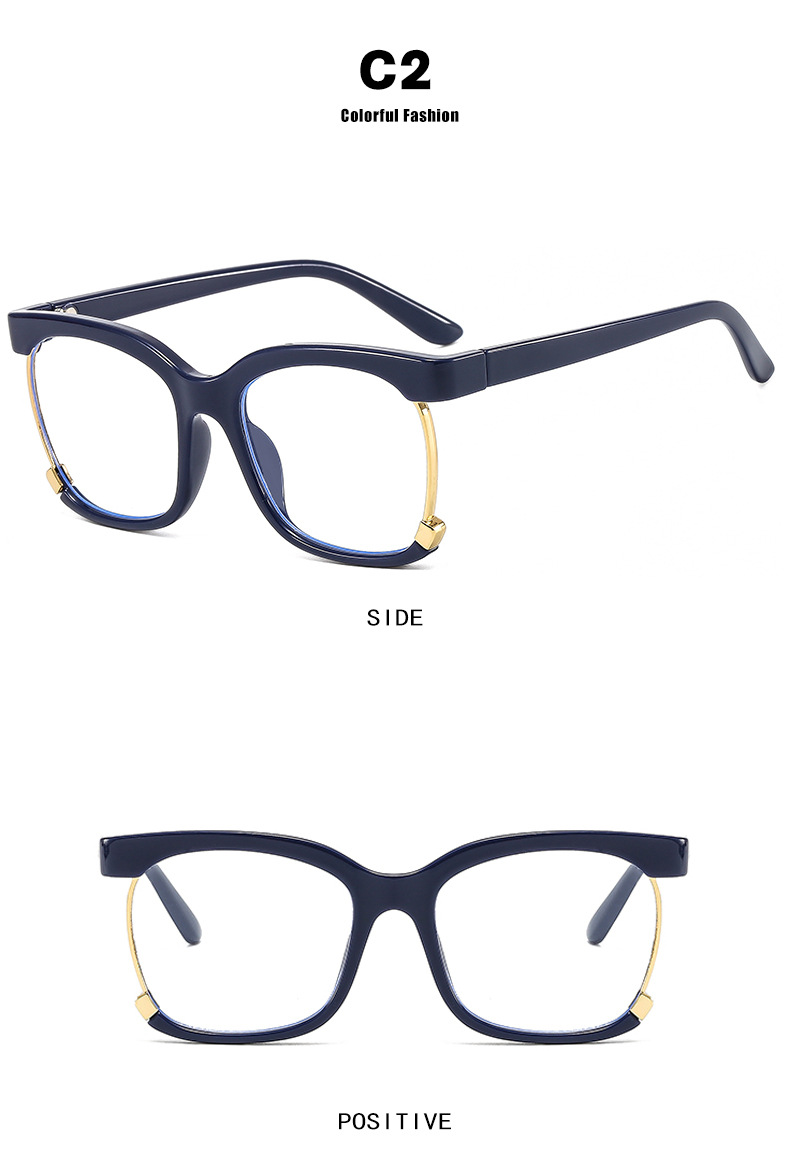 come4buy.com-Trend Fashion Retro Square Anti Blue Light Moteriški akiniai
