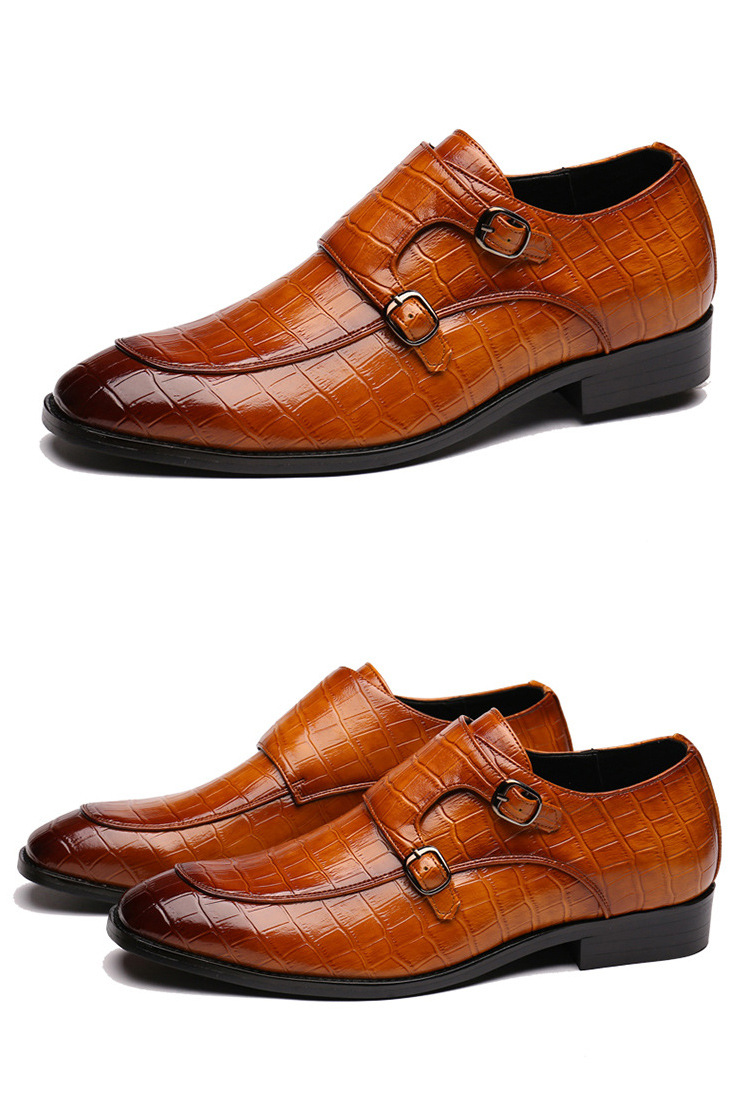 come4buy.com-Klasické ploché spoločenské topánky s krokodílovým vzorom