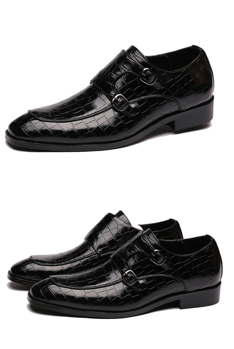 come4buy.com-Classic Crocodile Pattern Business Flat Party Shoes