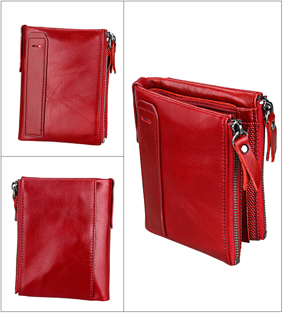come4buy.com-Genuine Leather Women Rfid Wallet Purses Coin