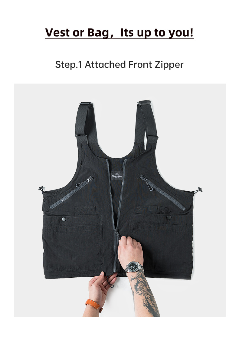 come4buy.com-Working Vest Multi Pocket Waistcoat Satchel Jacket