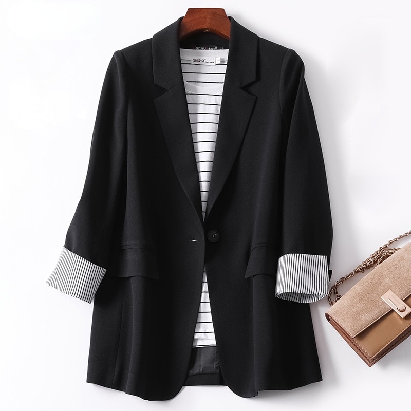 come4buy.com-Fashion Business Plaid Suits Ladies Work Office Blazer