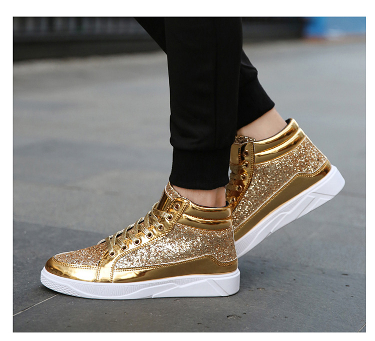 come4buy.com- Ankle Boots Gold Luxury Glitter Shoes