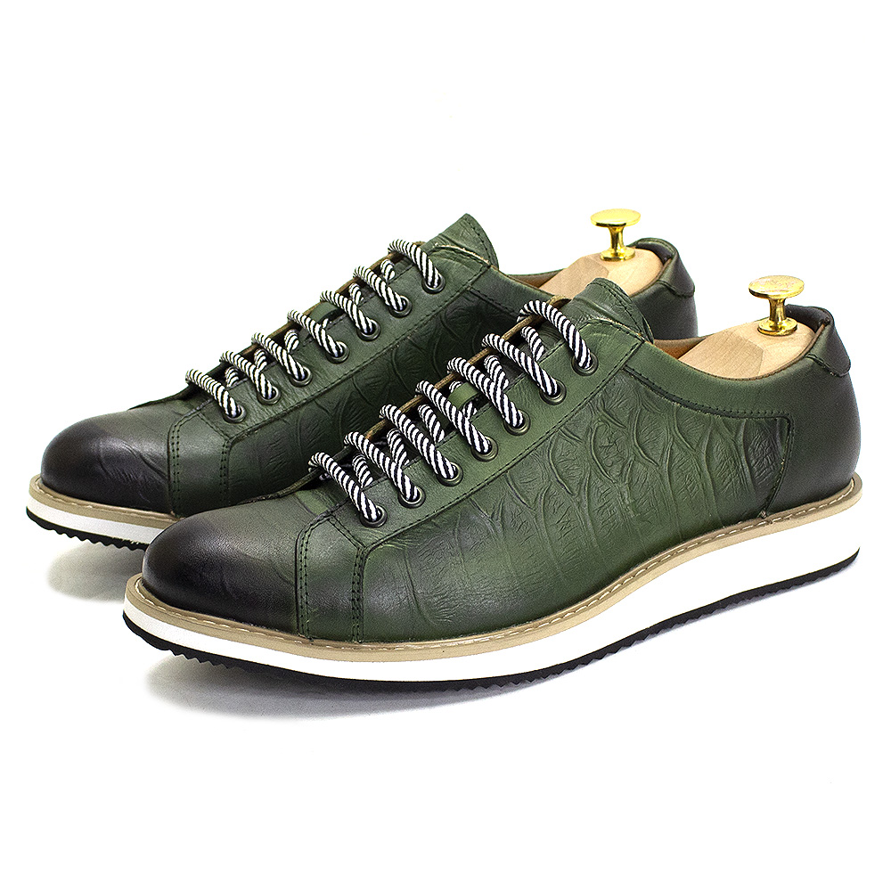 come4buy.com-Men Casual Shoes Real Cow Leather Flat Shoes