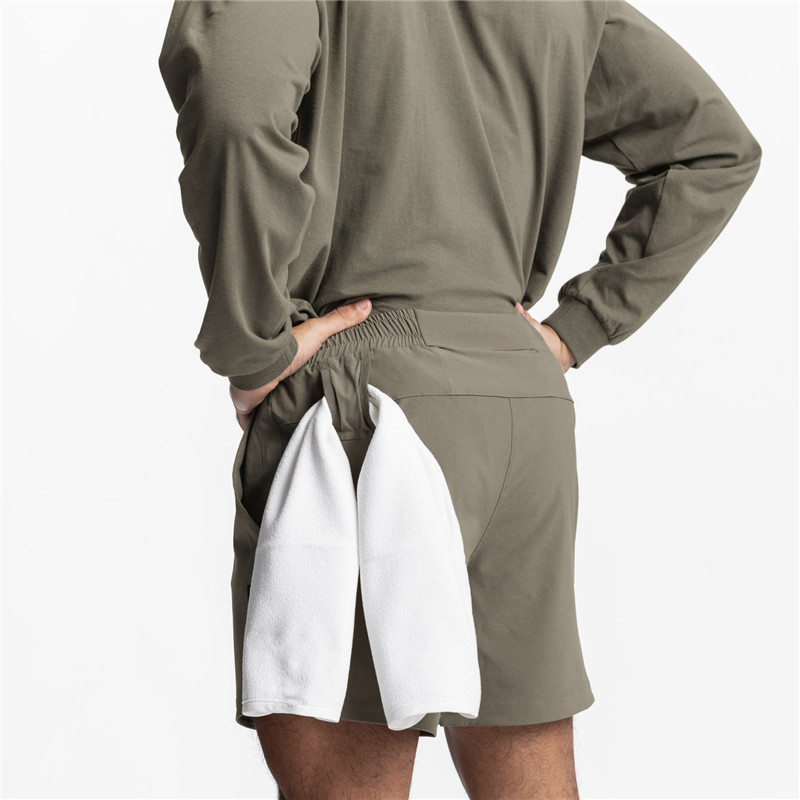 come4buy.com-Pantaloncini da uomo Pantaloncini sportivi da palestra casual ad asciugatura rapida