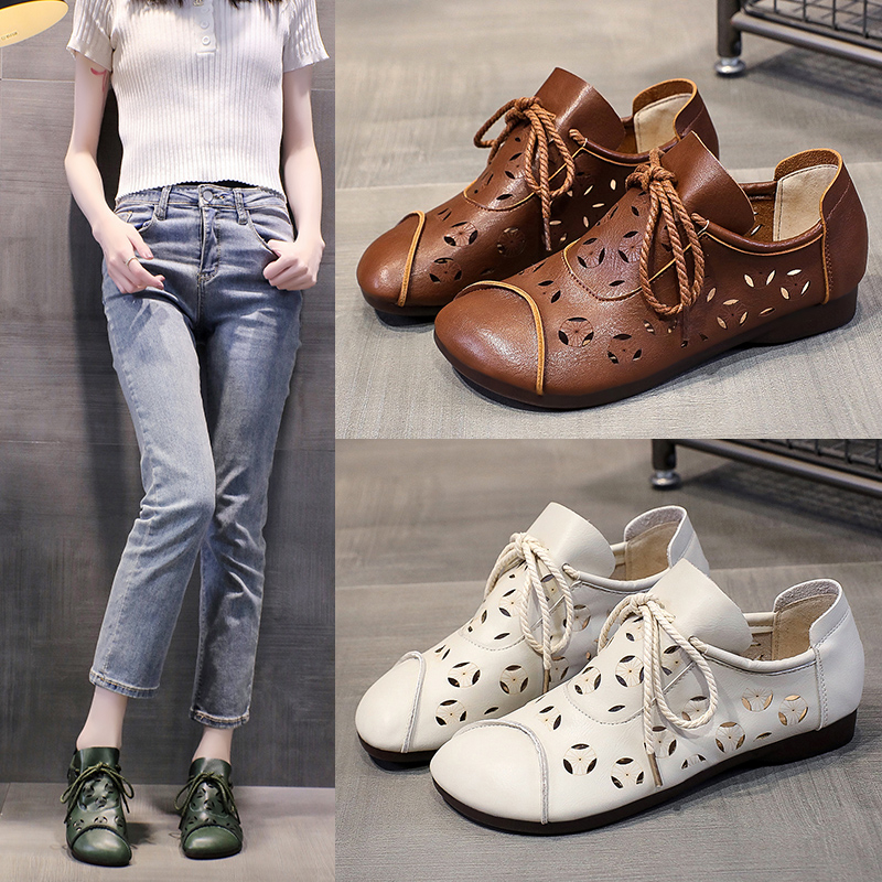 come4buy.com-Women Casual Comfortable Leather Handmade Shoes