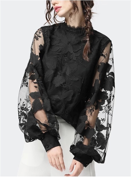 цоме4буи.цом-Женске блузе Чипка једнобојна женска одећа