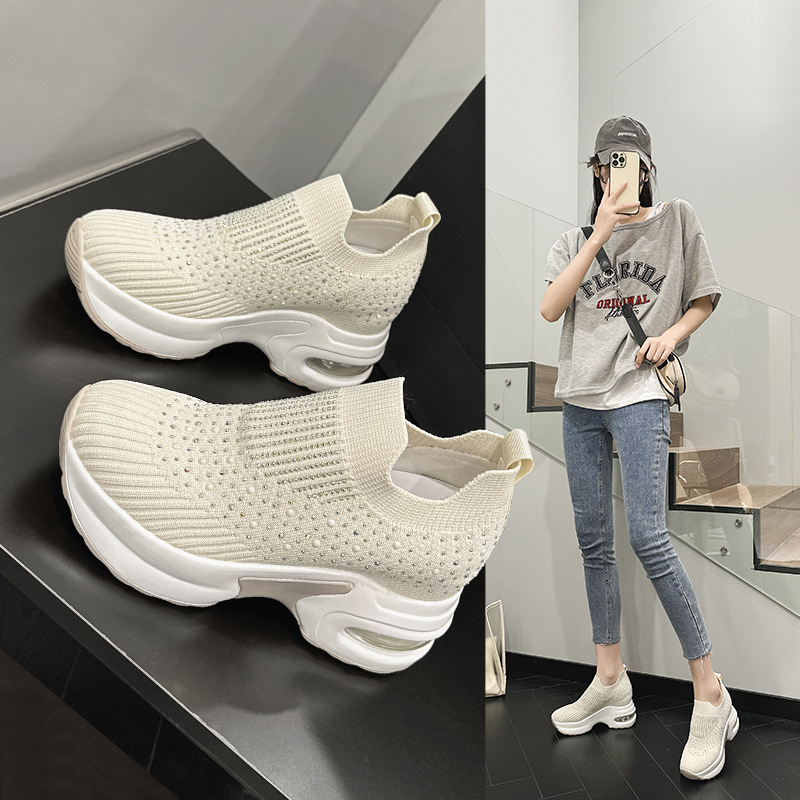 come4buy.com-Dames-sneakers met strass-sleehakken