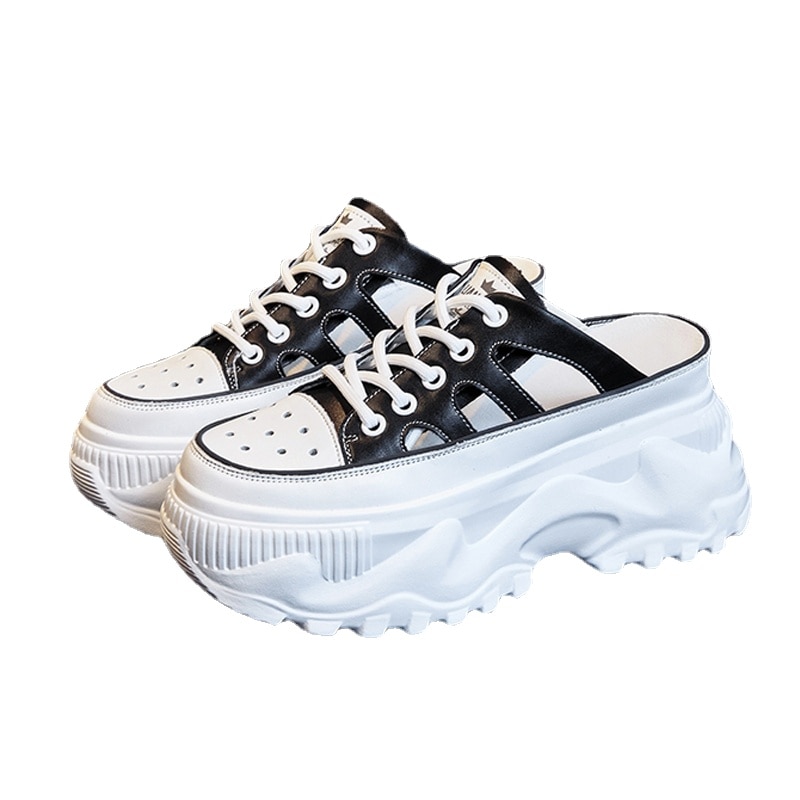 come4buy.com-Damen-Flats-Loafer mit Super-High-Heels und runder Zehenpartie
