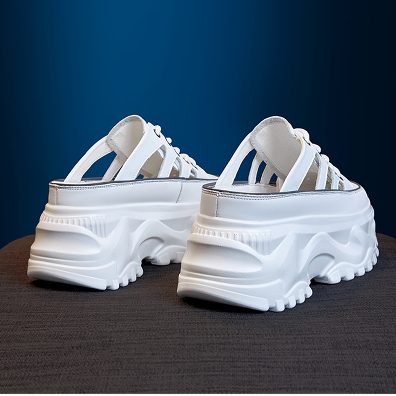 come4buy.com-Damen-Flats-Loafer mit Super-High-Heels und runder Zehenpartie