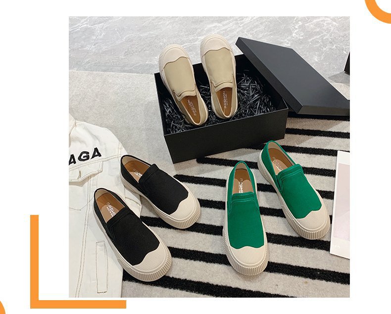 come4buy.com-Canvas Loafers Slip-on Women Shoes