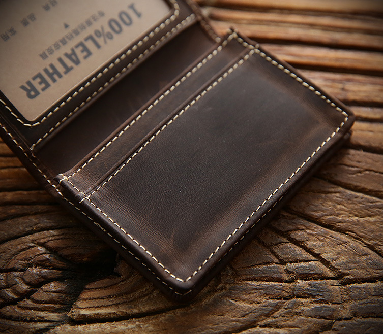 come4buy.com-Leather Business ID Case Small Slim Dompet