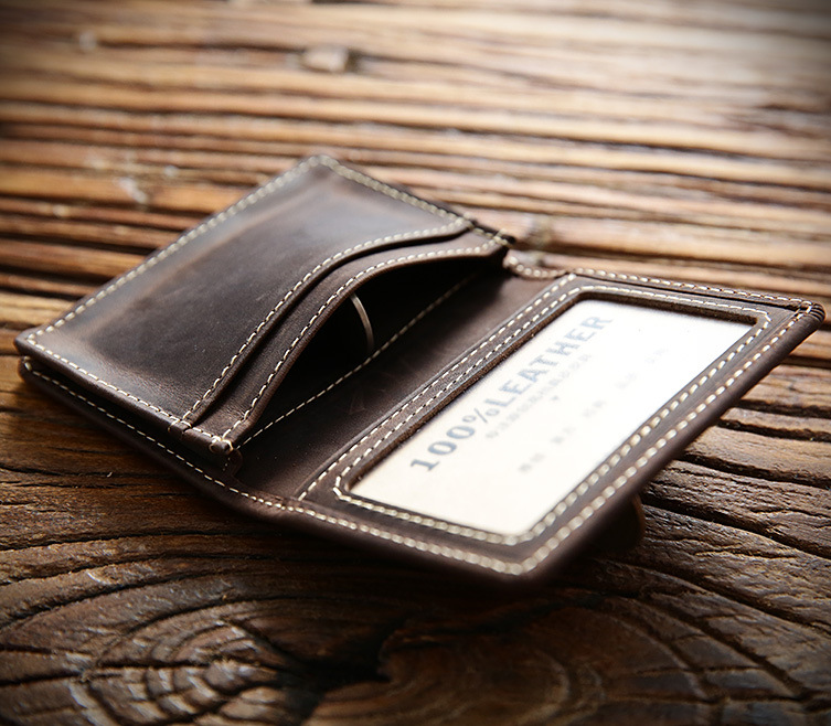 come4buy.com-Lather Business ID Case Small Slim Wallet