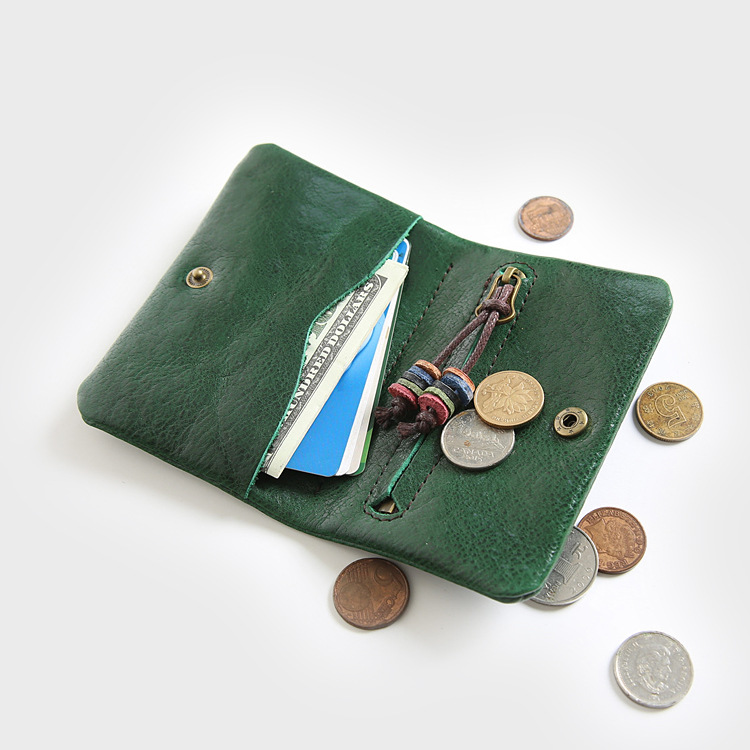 come4buy.com-Vintage Handmade Short Zipper Coin Wallet