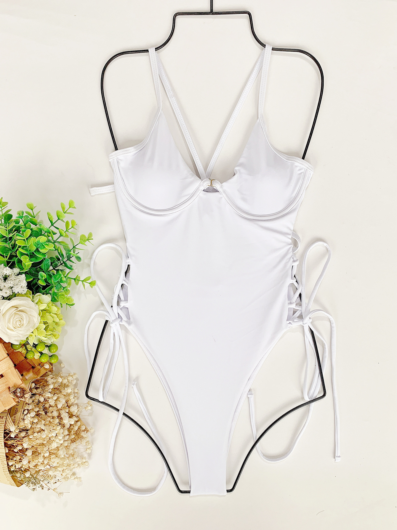 come4buy.com-Women Backless One Piece Swimsuit