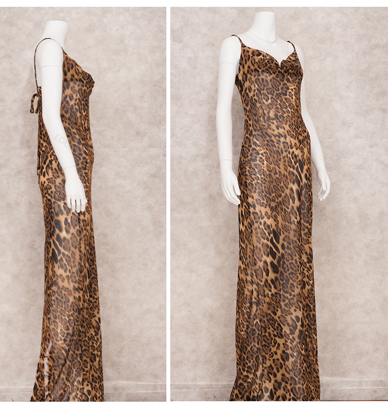 come4buy.com-Party Dresses Leopard Long Sundress Maxi Dress