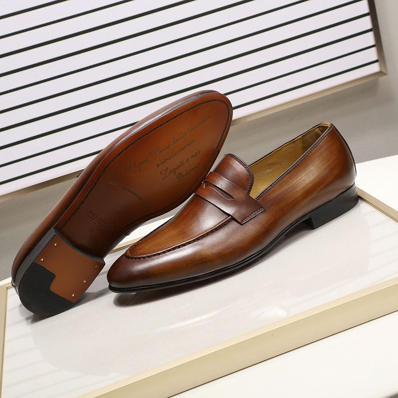 come4buy.com-Elegant Penny Loafers Leather Men Shoes