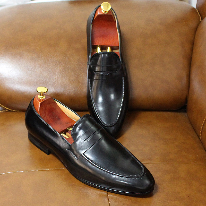 come4buy.com-Elegant Penny Loafers Leather Men Shoes