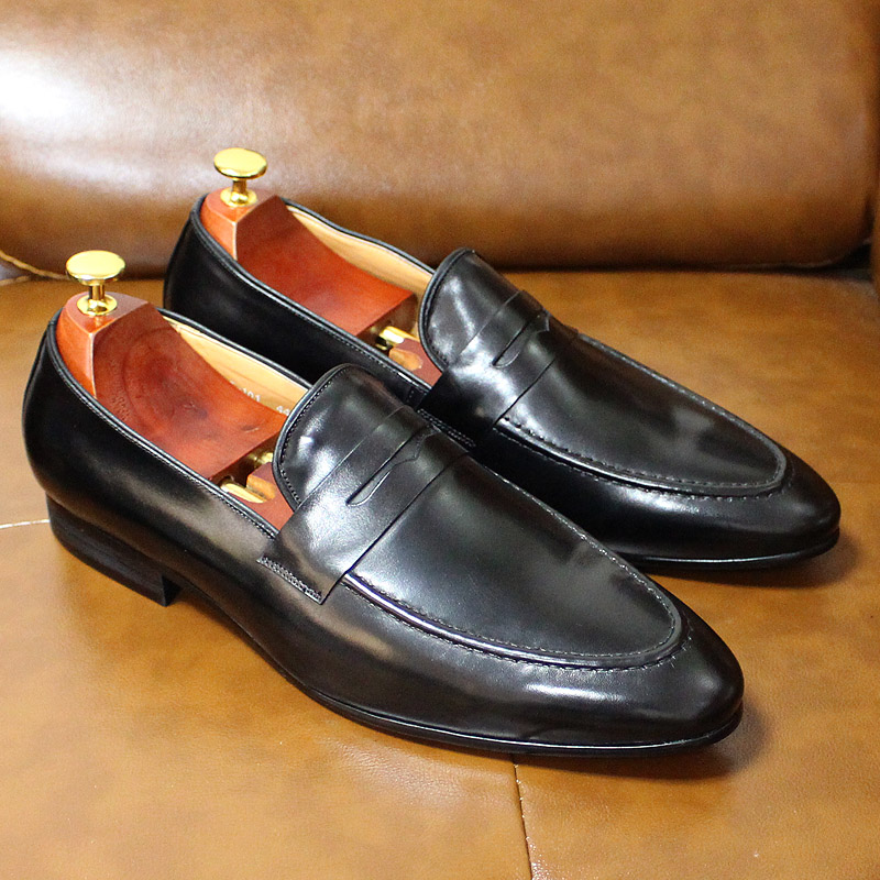 come4buy.com-Elegant Penny Loafers Leather Men Shoes