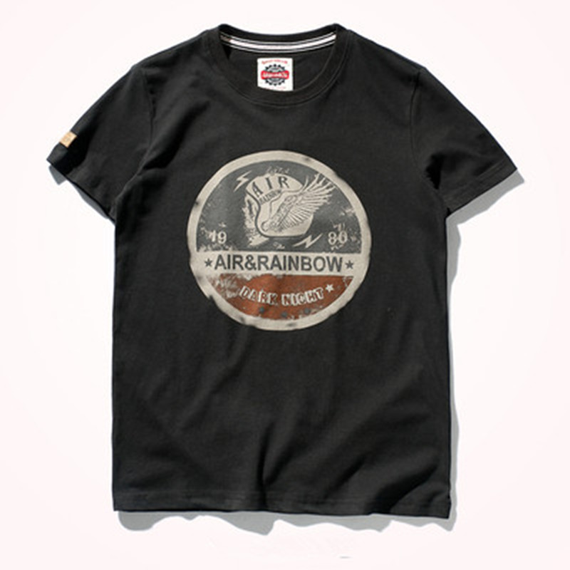 Come4buy.com-Хлопковая стираная старая свободная футболка с начесом