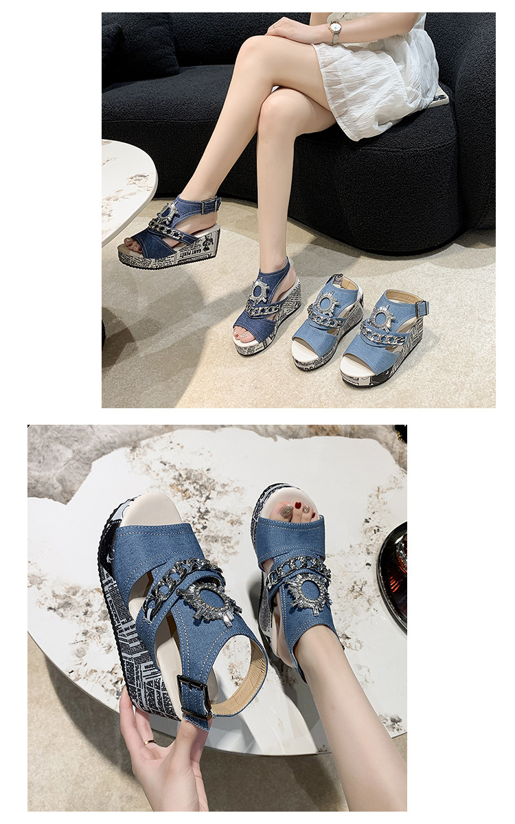 come4buy.com-Sandals Women Newspaper Wedges Heeled Slippers