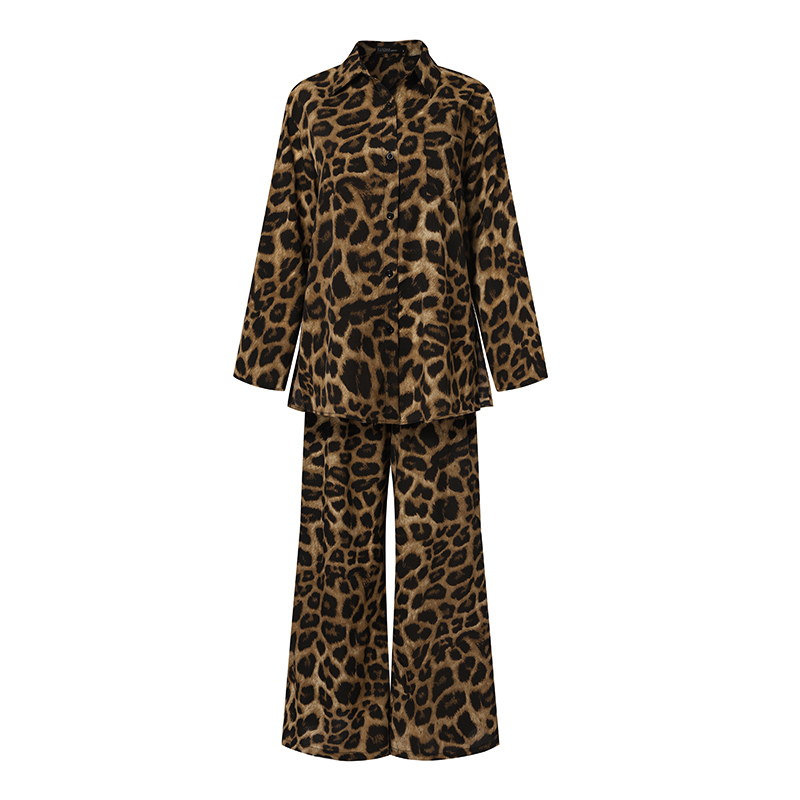 come4buy.com- Komplete pantallonash me printe leopardi për femra në modë