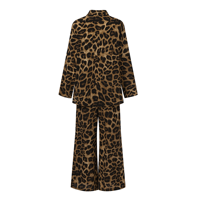 come4buy.com-Conxuntos de pantalóns estampados de leopardo para mulleres de moda