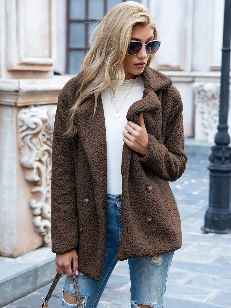 come4buy.com-Teddy Coat Women Faux Fur Coat