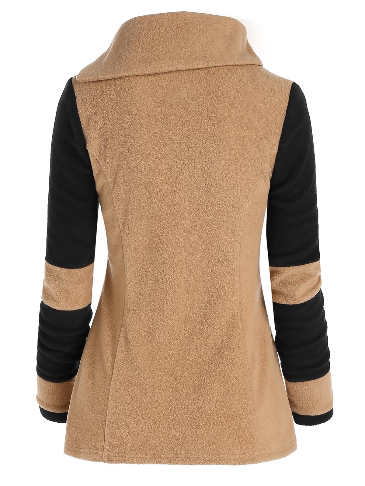 come4buy.com-Fleece куртка Толук жең жылуу пальто