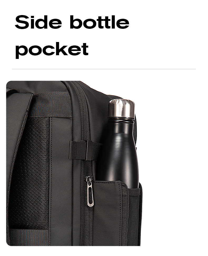 come4buy.com-Црна деловна торба за патување ранец што може да се прошири