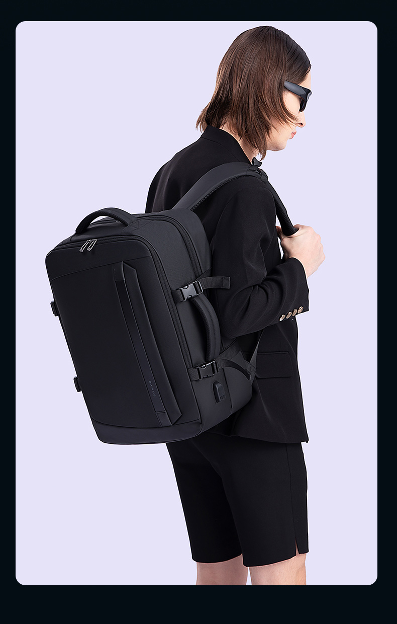 come4buy.com-Чорні рюкзаки для ноутбуків великої ємності 15.6