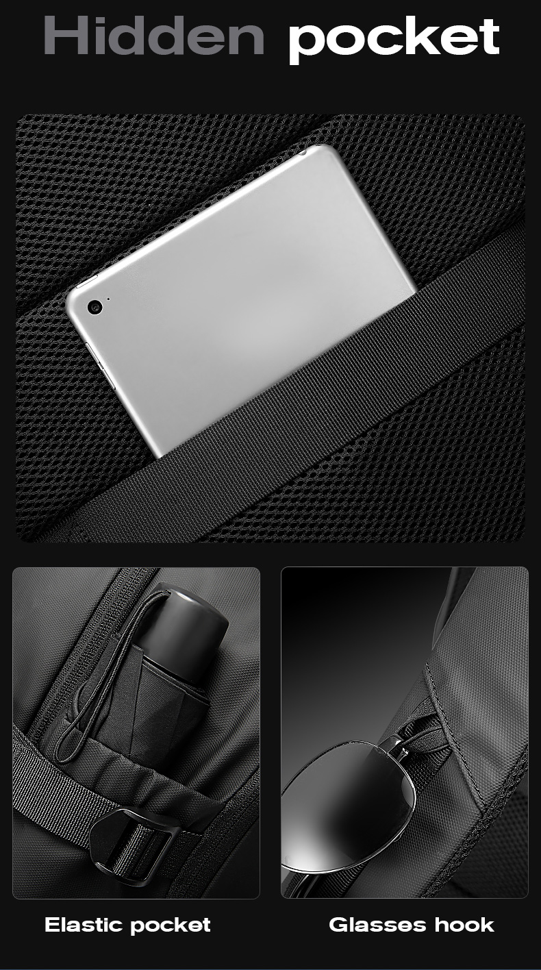 come4buy.com-Black Velkokapacitní 15.6-kapacitní batohy na notebooky