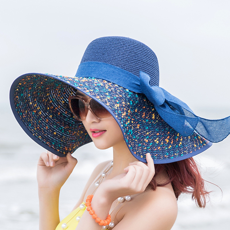 come4buy.com-Fashion Big Cool Sunshade Straw Hat