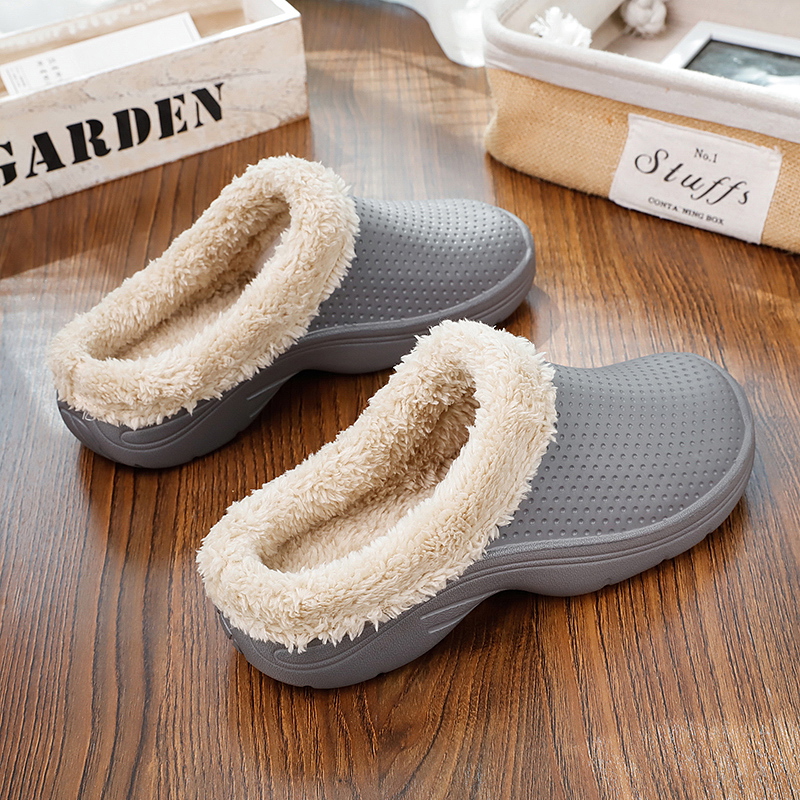 come4buy.com-Winter Men Cotton Casual Shoes ane fur Slippers
