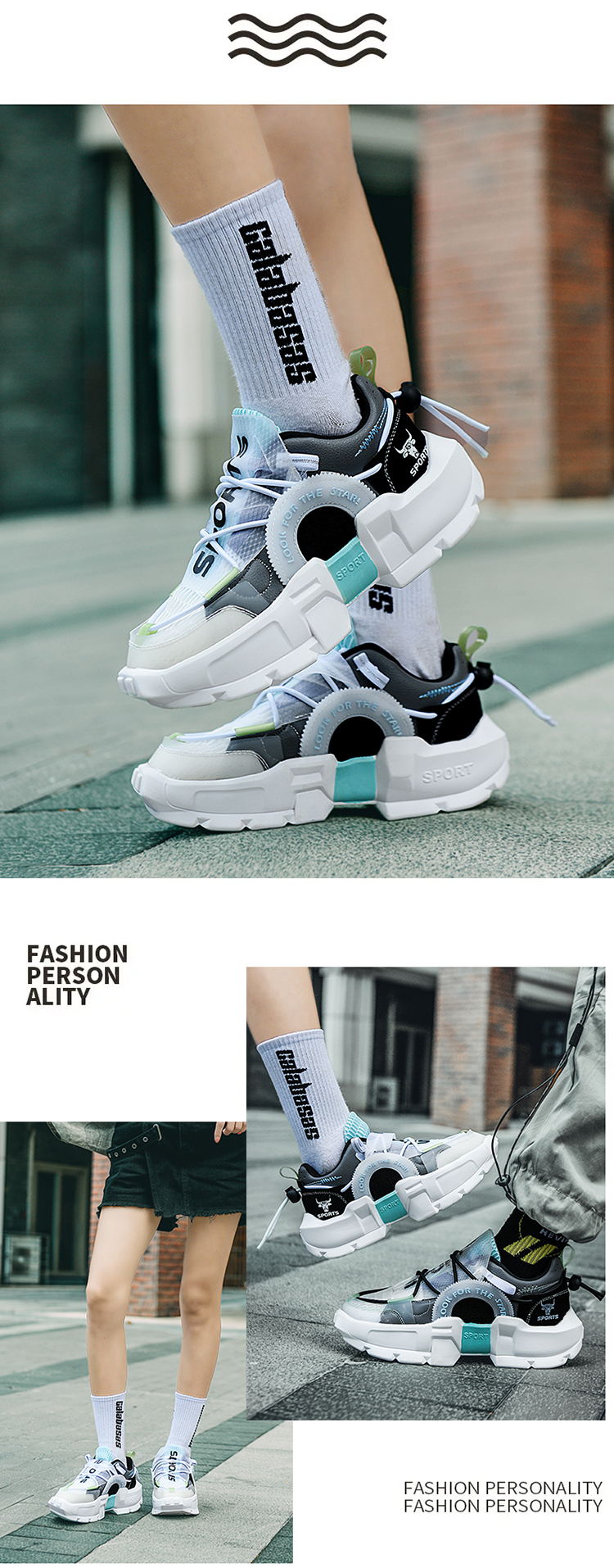 come4buy.com-Hot i Stylish Lover Rubber Platform Sko Sneakers