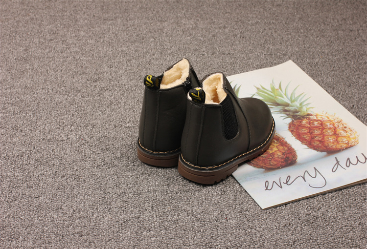 come4buy.com-Warm Fur Boys Ankle Boots Baby Girls Children Shoes
